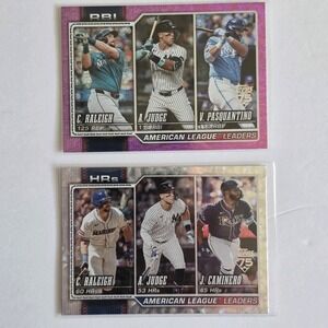 2026 Topps Series 1 Baseball HR Leaders American League Judge, Raliegh,  Caminer
